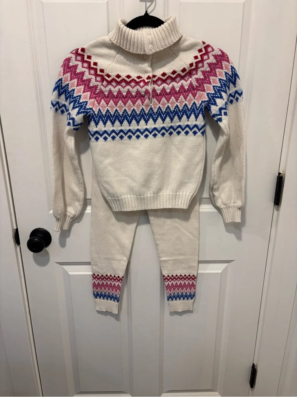 Janie and Jack Fair Isle Knit Sweater Legging Set Girls 8